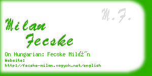 milan fecske business card